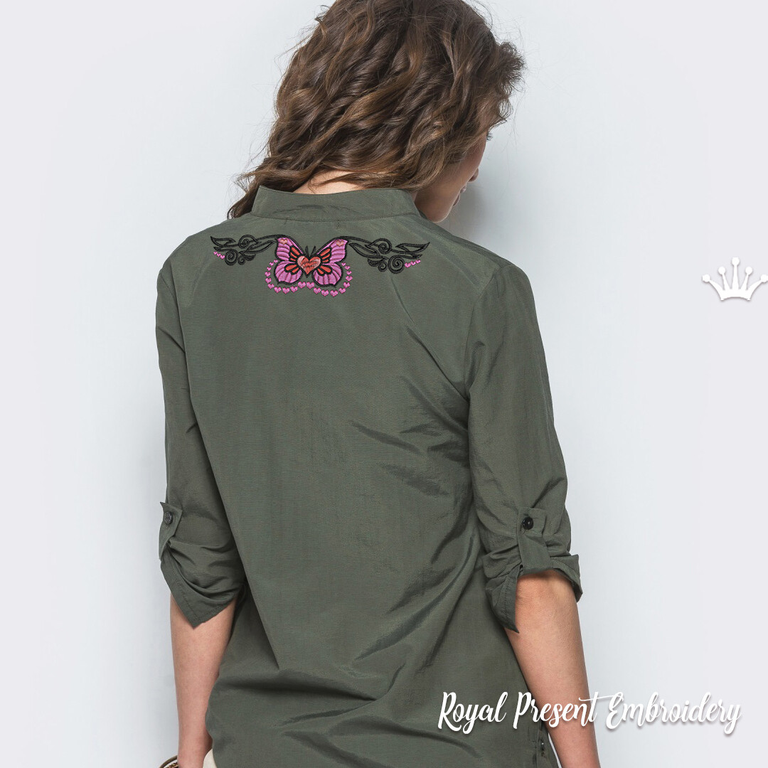 Tattoo Butterfly Machine Embroidery Design - 4 sizes