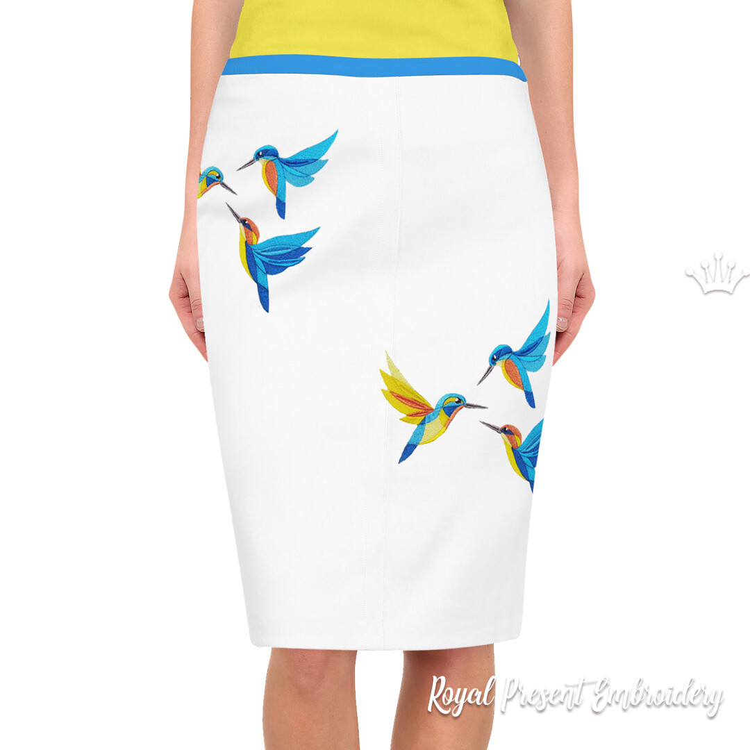 Kingfishers birds Machine Embroidery Designs - 2 sizes