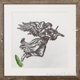 Angel with violin Machine Embroidery Design