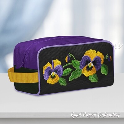 Pansies Free Machine Embroidery design
