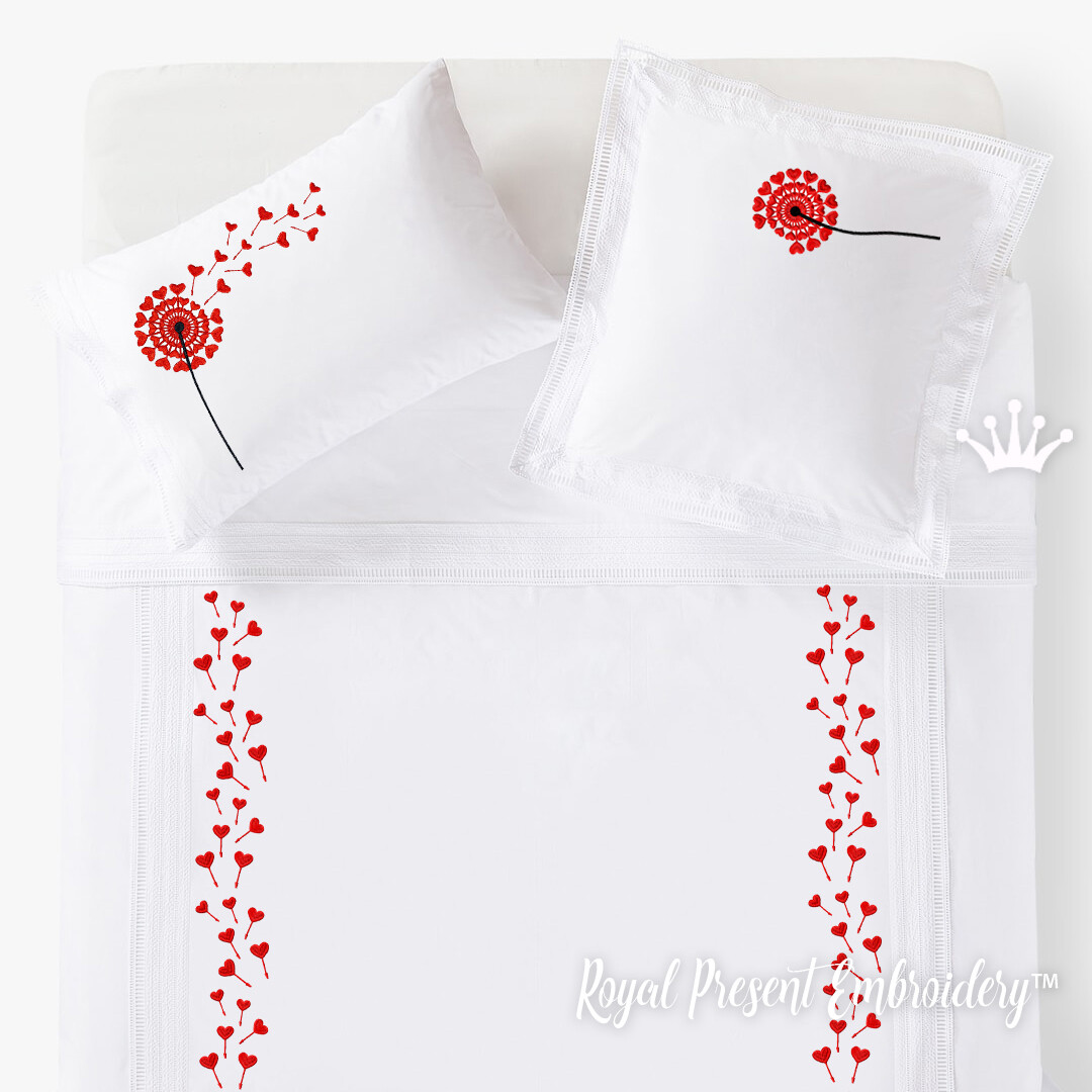 Set of Machine Embroidery Designs Dandelions - 3 sizes