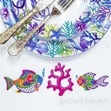 Fishes in Mexican Style Machine Embroidery Designs