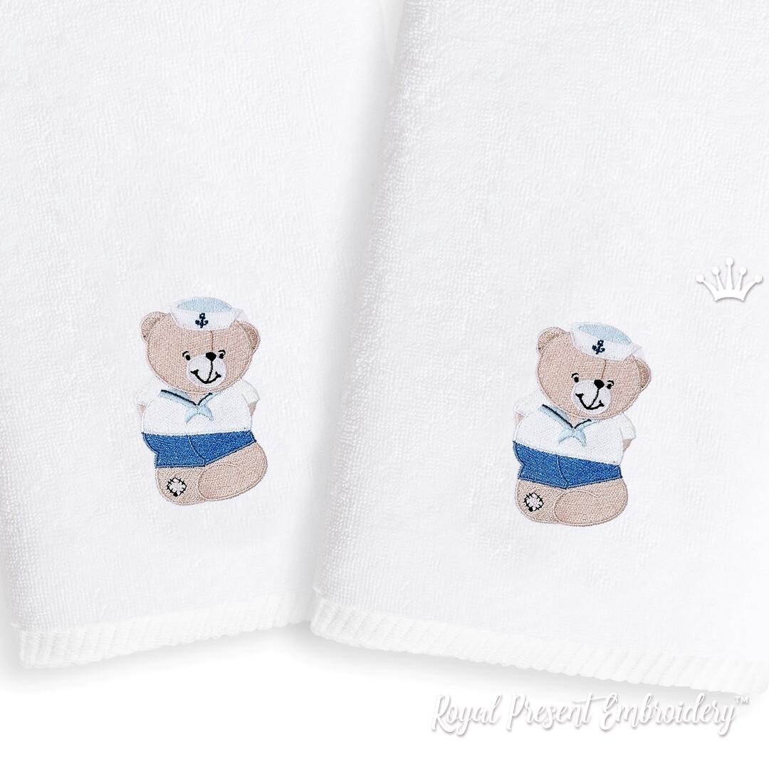 Machine Embroidery Design Teddy Bear sailor