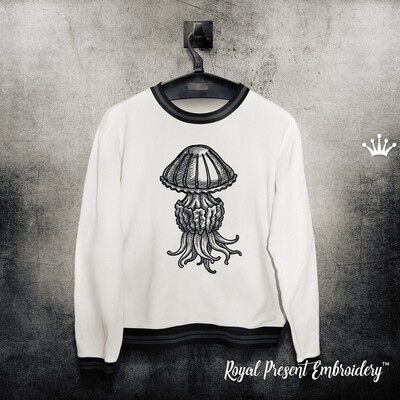 Jellyfish Machine Embroidery Design - 6 sizes