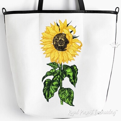 Mega Sunflower Machine Embroidery Design - 7 sizes