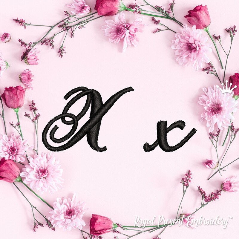 The letter X Machine embroidery designs