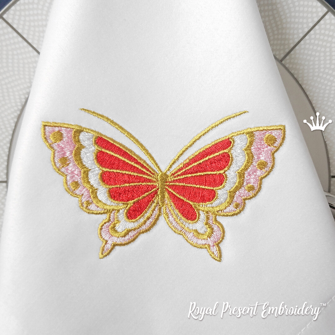 Butterfly Machine Embroidery Design - 3 sizes
