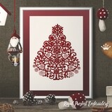 Machine Embroidery Design Christmas tree - 6 sizes