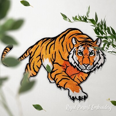 Canny Tiger Embroidery Machine Design - 5 Sizes