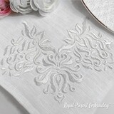 Machine Embroidery Design small Royal Vintage corner