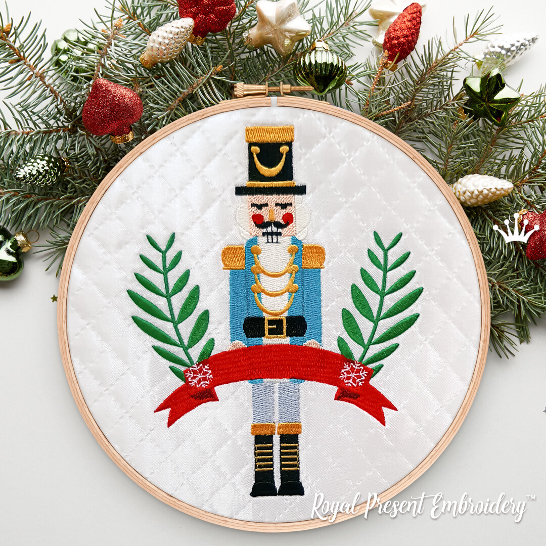 Christmas Nutcracker Machine Embroidery Design - 5 sizes