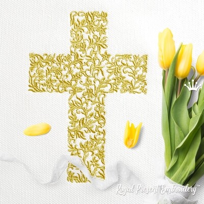 Easter Cross machine embroidery design - 3 sizes