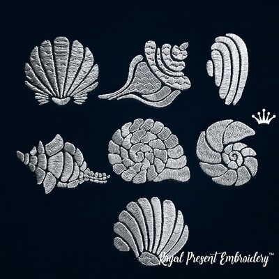Mini Seashells Machine Embroidery Designs
