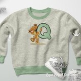 Teddy bear letter Q Machine Embroidery Design - 4 sizes