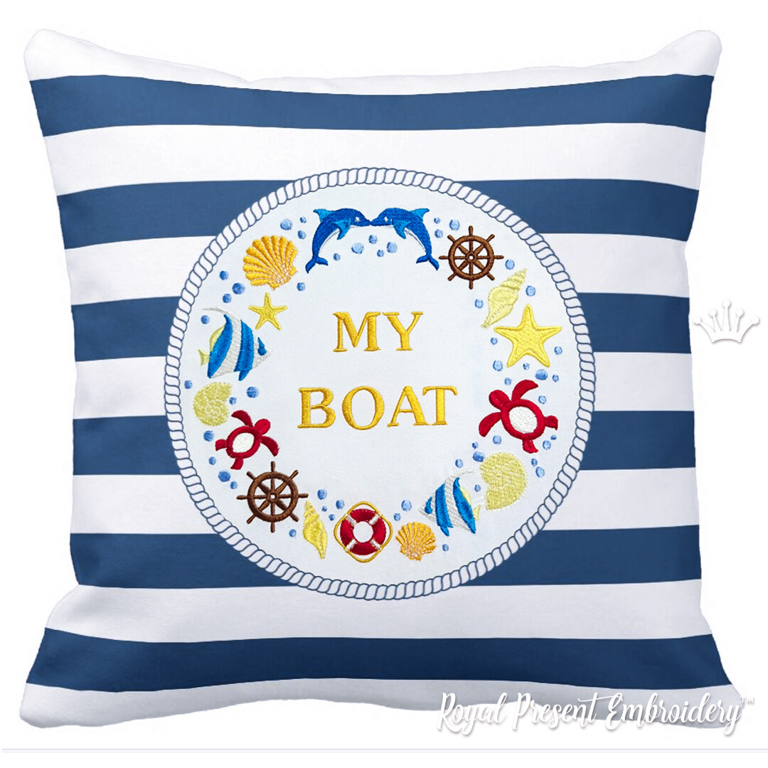 My Boat Machine Embroidery Design