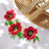 Machine Embroidery Design Poppies - 2 sizes