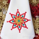 Winter star snowflake Machine Embroidery Design