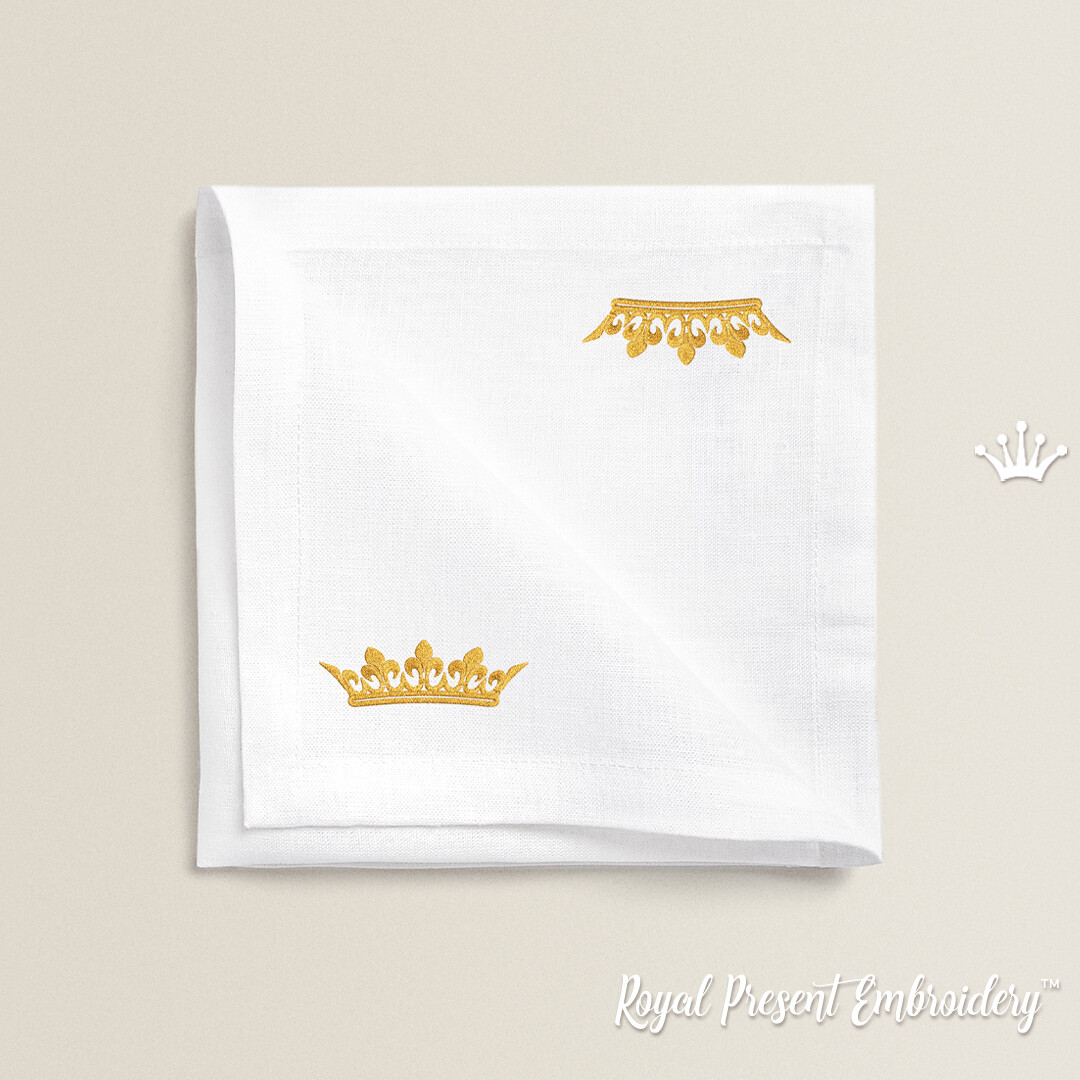 Machine Embroidery Design Crown - 2 sizes