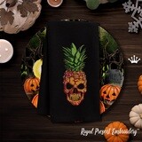 Skull Halloween Pineapple Machine Embroidery Design - 4 sizes