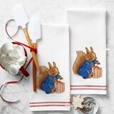 Small Squirrel opens a gift Machine Embroidery Design - 4 sizes