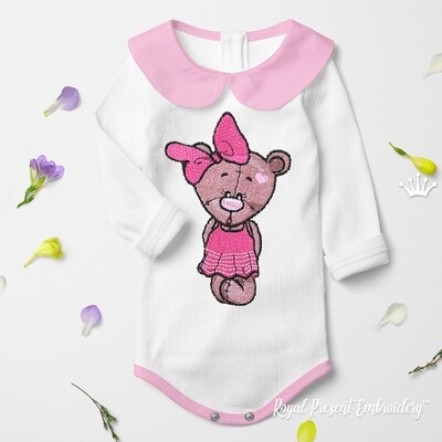 Machine Embroidery Designs Teddy Bear Girl - 3 sizes