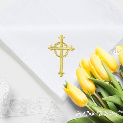 Easter Cross with Thorns Machine Embroidery Design - 3 sizes