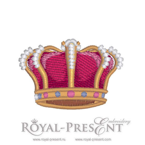 Machine embroidery design Monarch Crown