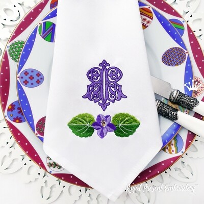 Violet Border Free Machine Embroidery Design