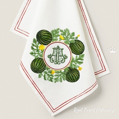 Watermelons Frame Machine Embroidery Design - 2 sizes