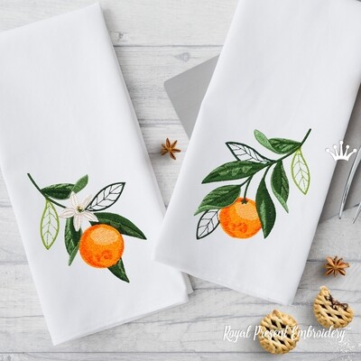 Oranges Machine Embroidery Designs - 3 sizes