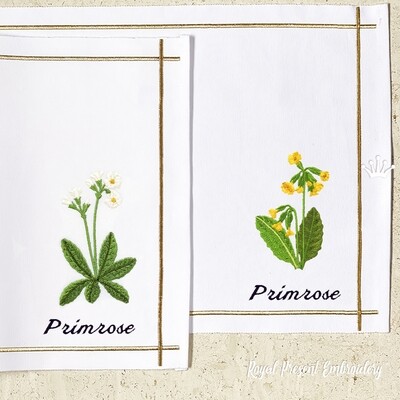 Primrose Flowers Machine Embroidery Designs - 3 sizes