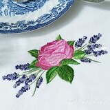 Border Lavender and Rose Machine Embroidery Design - 2 sizes