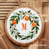 Oranges Frame Machine Embroidery Design - 2 sizes