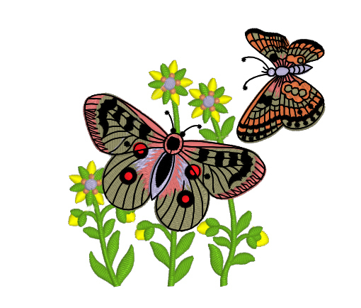 FREE Machine Embroidery Design Butterflies