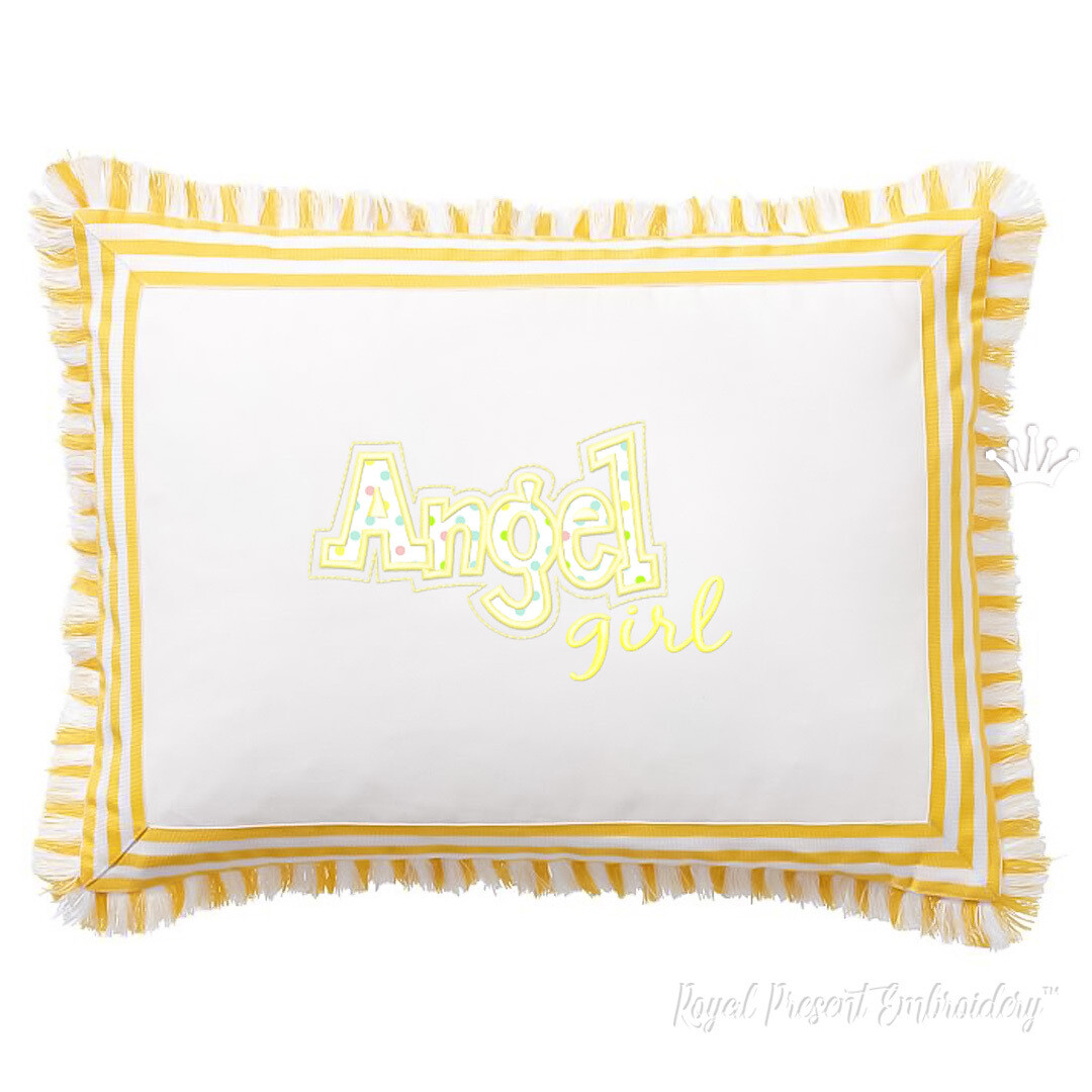 Appliqué machine embroidery design Angel Girl