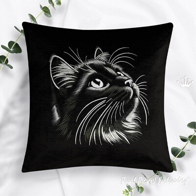 Cat Head Mega Machine embroidery design - 5 sizes