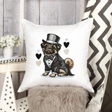 Pug boy in a tuxedo Mega Machine embroidery design