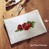 Small Border with Poppies machine embroidery design