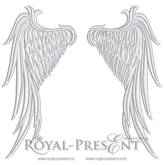 Machine Embroidery Design Angel Wings - 4 sizes