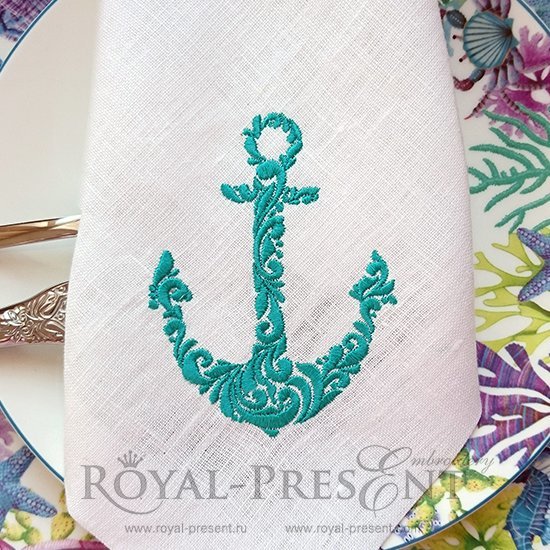 Machine Embroidery Design Anchor - 2 sizes