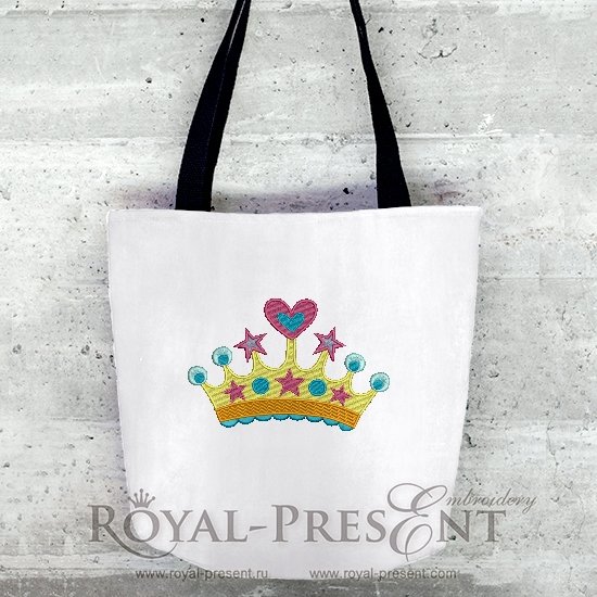 Machine Embroidery Designs PRINCESS CROWN - 2 sizes
