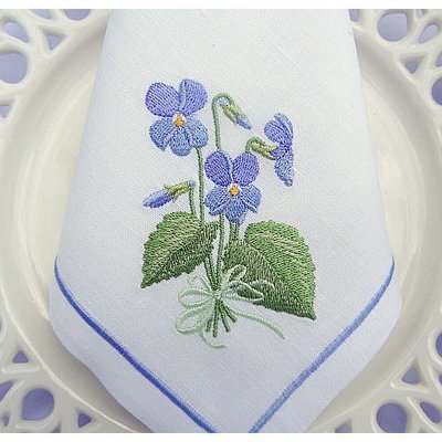 Machine Embroidery Design Blue Violets