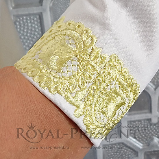 Machine embroidery design oriental border  2 sizes  royal present Machine embroidery design oriental border  2 sizes  royal present