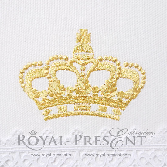 Machine Embroidery Design Crown - 3 sizes