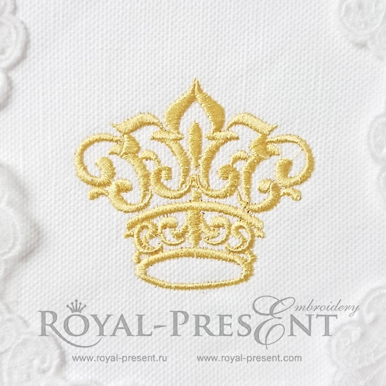 Machine Embroidery Design Small Crown