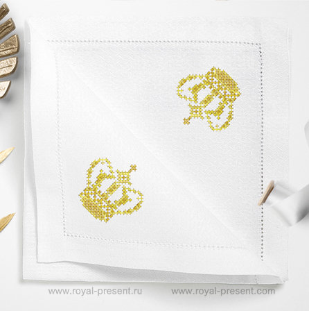 Free cross-stitch machine embroidery design Crown