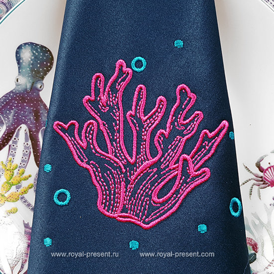 Corals Machine Embroidery Design - 5 sizes