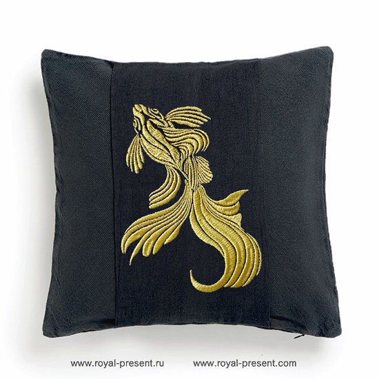 Gold Fish Machine Embroidery Design - 4 sizes