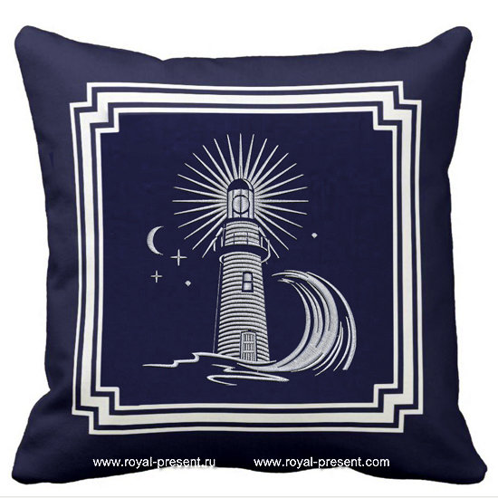 Lighthouse Machine Embroidery Design - 6 sizes