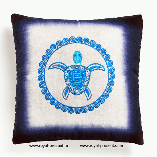 Machine Embroidery Design Turtle - 2 sizes